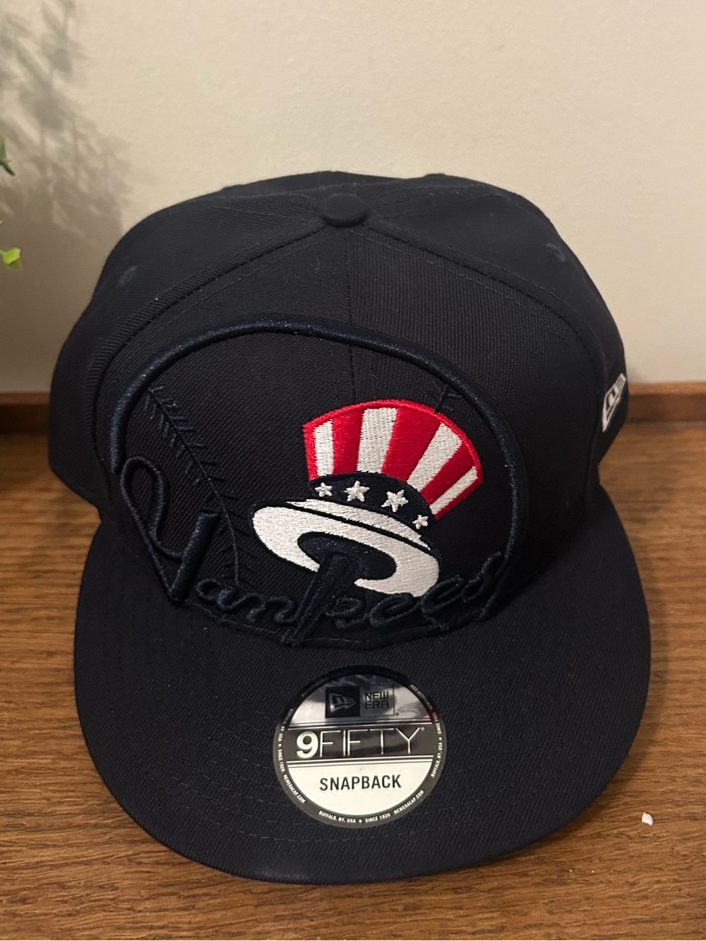 Men's New York Yankees New Era Navy Logo Elements 9FIFTY Snapback Hat USA